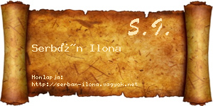 Serbán Ilona névjegykártya