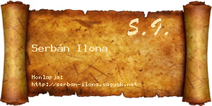 Serbán Ilona névjegykártya
