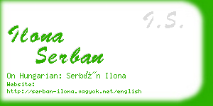 ilona serban business card